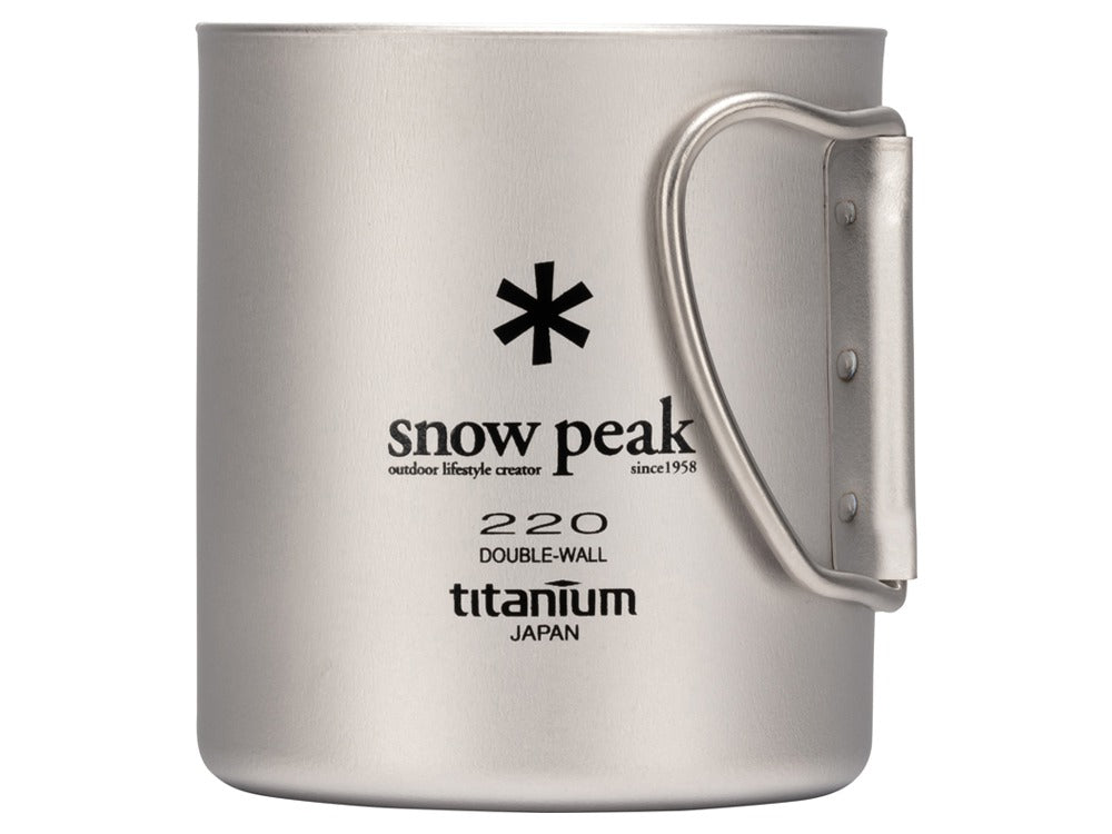 Snow Peak – チタンダブルマグ 220ml フォールディングハンドル – PLUS YU